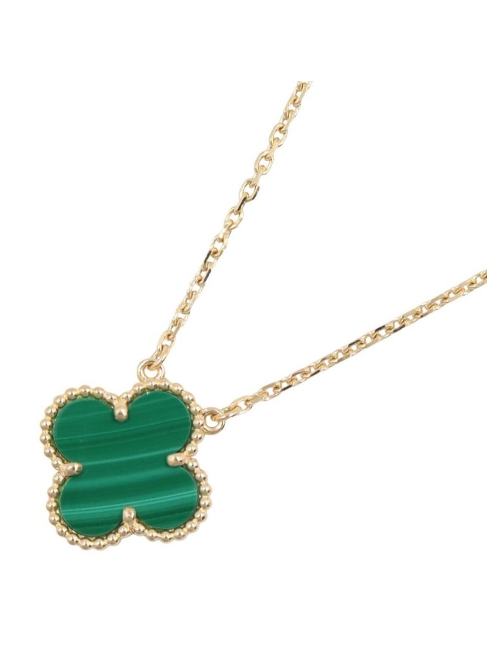 Van Cleef & Arpels Necklace Vintage Alhambra Malachite 42 18k